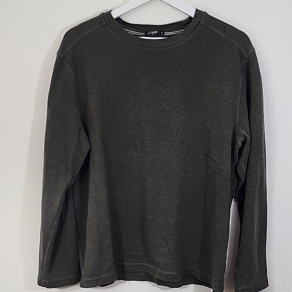 J. Crew Factory Olive Green Long Sleeve Tee Size M